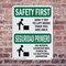 Signmission Safety Culture Sign, 7 in Width, Plastic, Rectangle, Bilingual OS-2PACK-SF-P-710-L-10768 - alternate 2